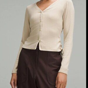 Lululemon Side-Cinch Ribbed Cardigan Trench Size 10